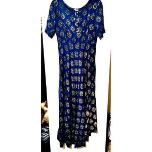 Magizham India sz Medium Chaaya Maxi Dress Teal green Romantic Boho Fairy